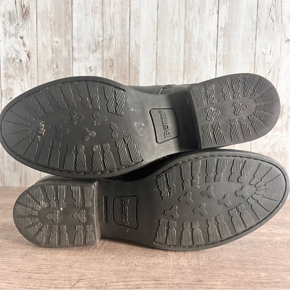 Born Black Leather Moto Buckle Ankle Boots 7.5 - Picture 8 of 8